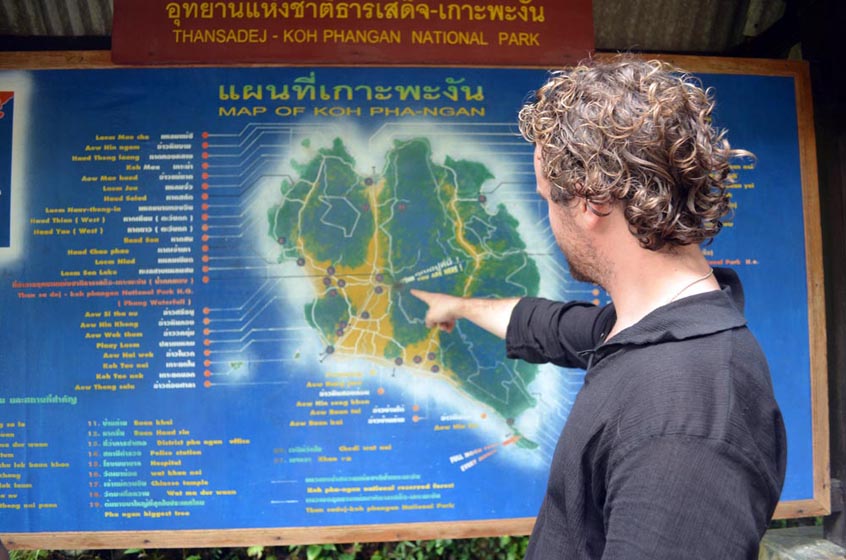 Map of Koh Phangan