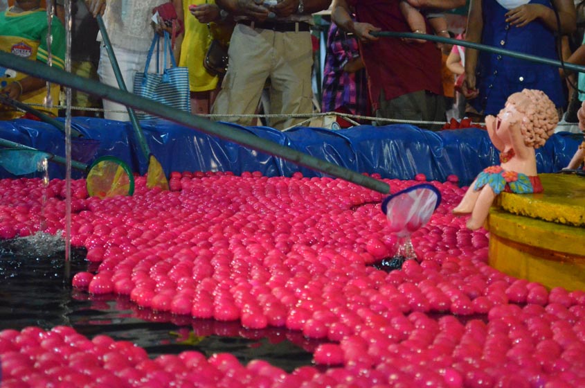 pink carnival balls