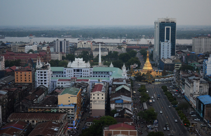 Yangon from above